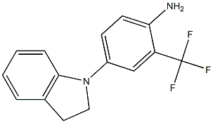 4-(2,3-dihydro-1H-indol-1-yl)-2-(trifluoromethyl)aniline,,结构式