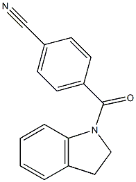 4-(2,3-dihydro-1H-indol-1-ylcarbonyl)benzonitrile,,结构式