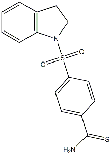 4-(2,3-dihydro-1H-indole-1-sulfonyl)benzene-1-carbothioamide,,结构式
