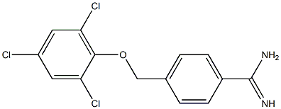 4-(2,4,6-trichlorophenoxymethyl)benzene-1-carboximidamide,,结构式