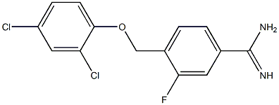 4-(2,4-dichlorophenoxymethyl)-3-fluorobenzene-1-carboximidamide 化学構造式