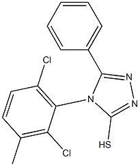 4-(2,6-dichloro-3-methylphenyl)-5-phenyl-4H-1,2,4-triazole-3-thiol 化学構造式