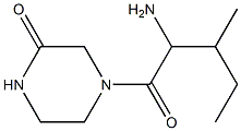 4-(2-amino-3-methylpentanoyl)piperazin-2-one,,结构式