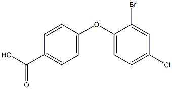 4-(2-bromo-4-chlorophenoxy)benzoic acid Structure