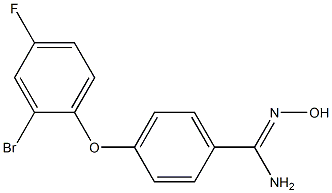 4-(2-bromo-4-fluorophenoxy)-N'-hydroxybenzene-1-carboximidamide 结构式