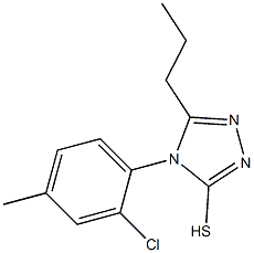 4-(2-chloro-4-methylphenyl)-5-propyl-4H-1,2,4-triazole-3-thiol 化学構造式