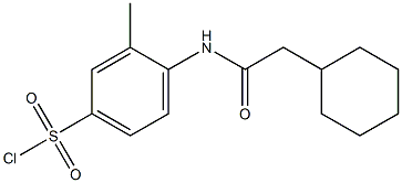 4-(2-cyclohexylacetamido)-3-methylbenzene-1-sulfonyl chloride Structure