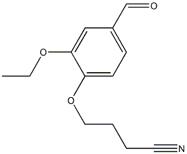4-(2-ethoxy-4-formylphenoxy)butanenitrile 化学構造式
