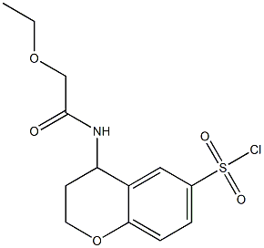 4-(2-ethoxyacetamido)-3,4-dihydro-2H-1-benzopyran-6-sulfonyl chloride 化学構造式
