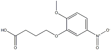 4-(2-methoxy-5-nitrophenoxy)butanoic acid,,结构式