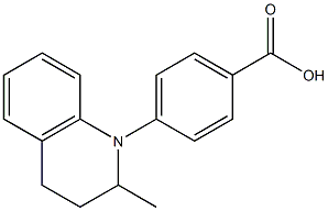 4-(2-methyl-1,2,3,4-tetrahydroquinolin-1-yl)benzoic acid,,结构式