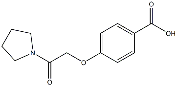4-(2-oxo-2-pyrrolidin-1-ylethoxy)benzoic acid Struktur