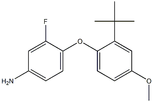 4-(2-tert-butyl-4-methoxyphenoxy)-3-fluoroaniline Struktur