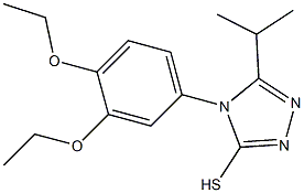 4-(3,4-diethoxyphenyl)-5-(propan-2-yl)-4H-1,2,4-triazole-3-thiol 化学構造式