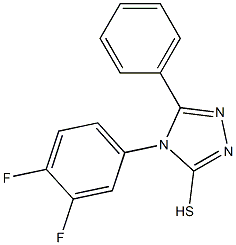 4-(3,4-difluorophenyl)-5-phenyl-4H-1,2,4-triazole-3-thiol 结构式