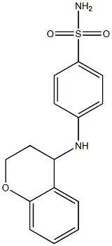 4-(3,4-dihydro-2H-1-benzopyran-4-ylamino)benzene-1-sulfonamide Structure