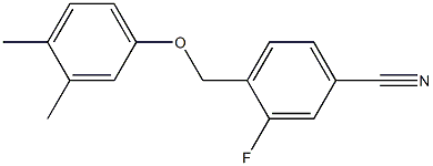 4-(3,4-dimethylphenoxymethyl)-3-fluorobenzonitrile,,结构式