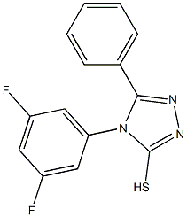 4-(3,5-difluorophenyl)-5-phenyl-4H-1,2,4-triazole-3-thiol,,结构式