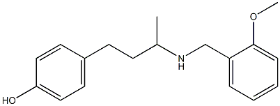 4-(3-{[(2-methoxyphenyl)methyl]amino}butyl)phenol Struktur