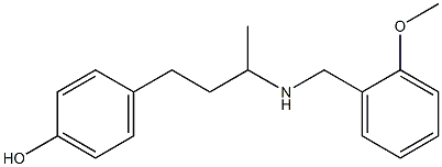 4-(3-{[(2-methoxyphenyl)methyl]amino}butyl)phenol 结构式