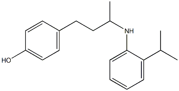 4-(3-{[2-(propan-2-yl)phenyl]amino}butyl)phenol 结构式