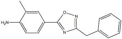 4-(3-benzyl-1,2,4-oxadiazol-5-yl)-2-methylaniline 化学構造式