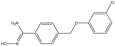 4-(3-chlorophenoxymethyl)-N'-hydroxybenzene-1-carboximidamide,,结构式