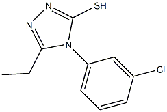 4-(3-chlorophenyl)-5-ethyl-4H-1,2,4-triazole-3-thiol Struktur