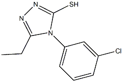 4-(3-chlorophenyl)-5-ethyl-4H-1,2,4-triazole-3-thiol 化学構造式