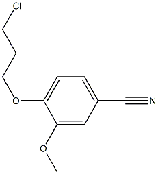 4-(3-chloropropoxy)-3-methoxybenzonitrile 化学構造式