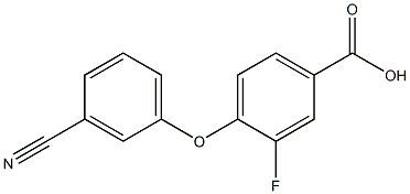 4-(3-cyanophenoxy)-3-fluorobenzoic acid Struktur