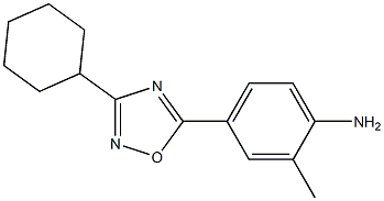 4-(3-cyclohexyl-1,2,4-oxadiazol-5-yl)-2-methylaniline,,结构式