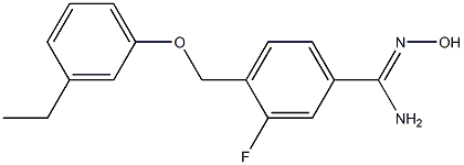 4-(3-ethylphenoxymethyl)-3-fluoro-N'-hydroxybenzene-1-carboximidamide Structure