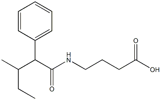 4-(3-methyl-2-phenylpentanamido)butanoic acid Struktur