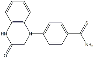 4-(3-oxo-1,2,3,4-tetrahydroquinoxalin-1-yl)benzene-1-carbothioamide Struktur