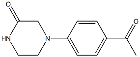 4-(4-acetylphenyl)piperazin-2-one Structure