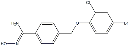 4-(4-bromo-2-chlorophenoxymethyl)-N'-hydroxybenzene-1-carboximidamide Struktur