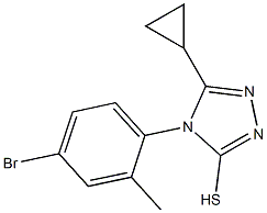 4-(4-bromo-2-methylphenyl)-5-cyclopropyl-4H-1,2,4-triazole-3-thiol 结构式