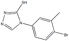 4-(4-bromo-3-methylphenyl)-4H-1,2,4-triazole-3-thiol,,结构式