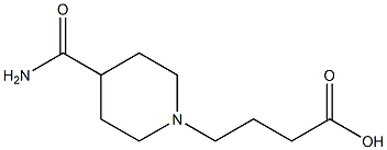 4-(4-carbamoylpiperidin-1-yl)butanoic acid Structure
