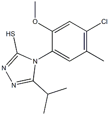 4-(4-chloro-2-methoxy-5-methylphenyl)-5-(propan-2-yl)-4H-1,2,4-triazole-3-thiol Structure