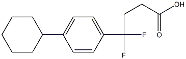 4-(4-cyclohexylphenyl)-4,4-difluorobutanoic acid,,结构式