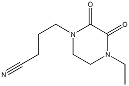 4-(4-ethyl-2,3-dioxopiperazin-1-yl)butanenitrile Struktur