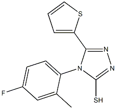 4-(4-fluoro-2-methylphenyl)-5-(thiophen-2-yl)-4H-1,2,4-triazole-3-thiol 结构式