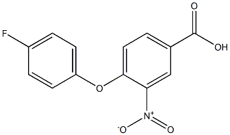 4-(4-fluorophenoxy)-3-nitrobenzoic acid Struktur