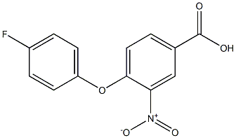 4-(4-fluorophenoxy)-3-nitrobenzoic acid 化学構造式