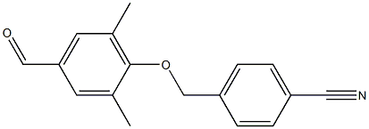 4-(4-formyl-2,6-dimethylphenoxymethyl)benzonitrile,1001493-32-8,结构式