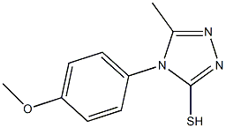 4-(4-methoxyphenyl)-5-methyl-4H-1,2,4-triazole-3-thiol 化学構造式