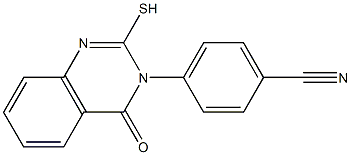 4-(4-oxo-2-sulfanyl-3,4-dihydroquinazolin-3-yl)benzonitrile Struktur