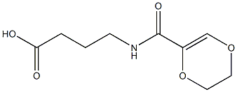 4-(5,6-dihydro-1,4-dioxin-2-ylformamido)butanoic acid Structure